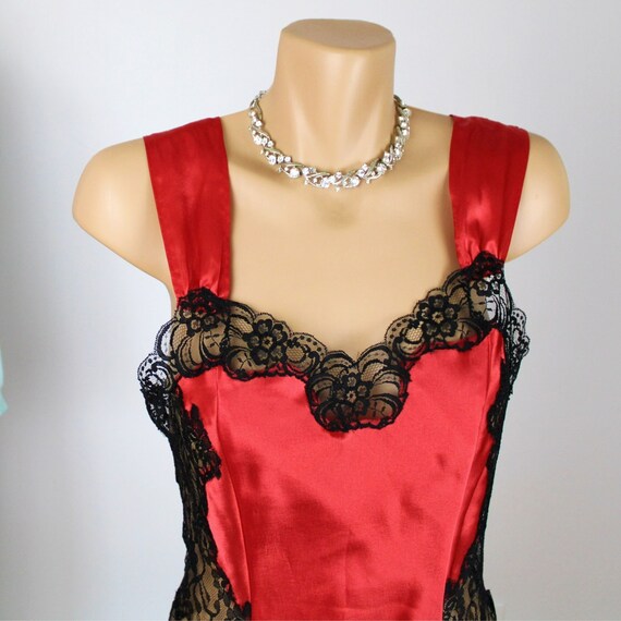 Vintage Victoria's Secret Gold Label, Red Black F… - image 3
