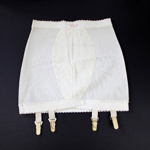 Rose Marx white girdle with garter, vintage shapew