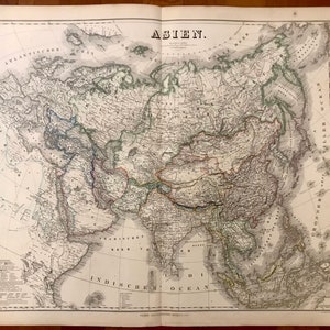 1882 ASIA Large Original Antique Map Vintage Decor 15 x 22 inches wall map Geography Cartography Home Decor 1882 ASIA Large Original Antique Map Vintage Decor 15 x 22 inches wall map Geography Cartography Home Decor