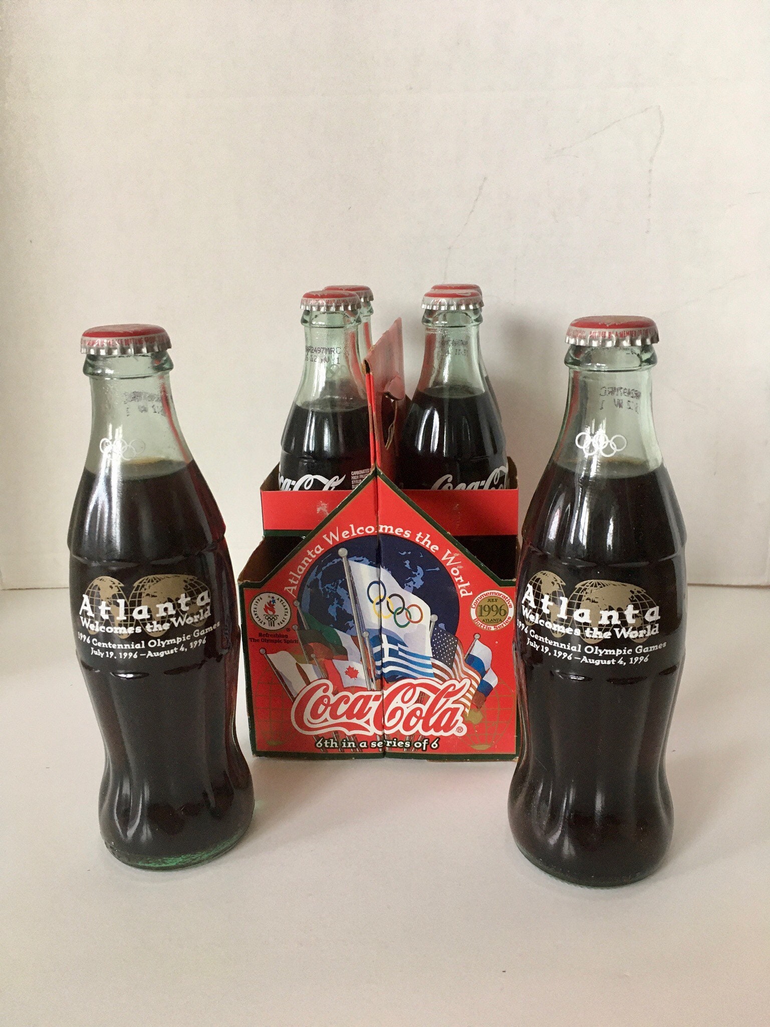1996 Atlanta Welcomes the World Olympic Coca-Cola 6 Pack