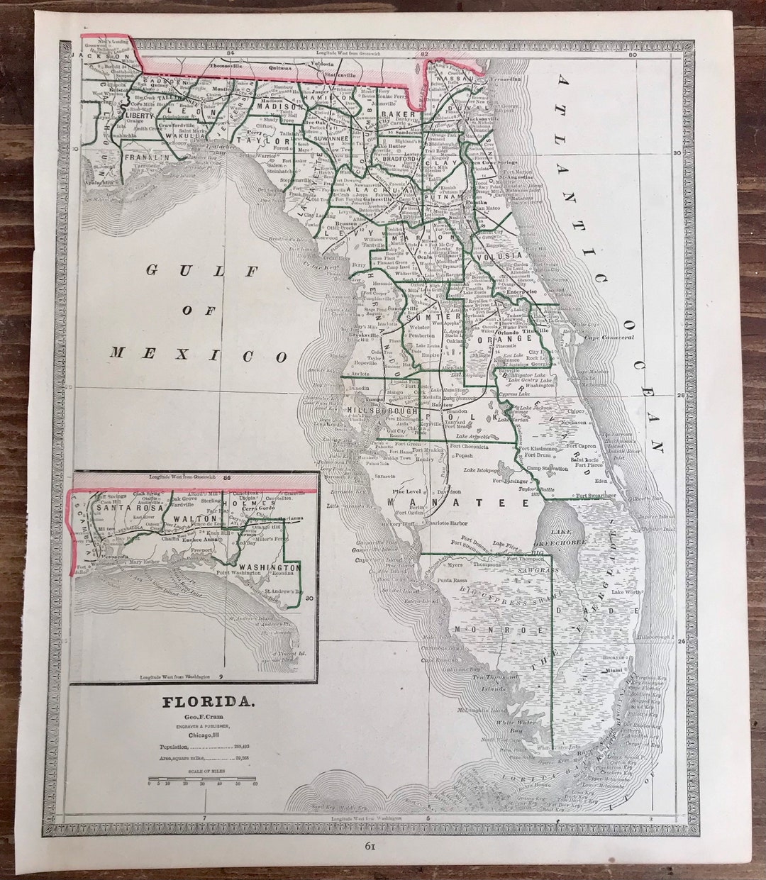 1885 Antique Florida alabama Map - Il 1080xN.3636764975 219s 