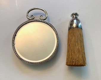 Vintage Sterling Silver Mirror and Brush