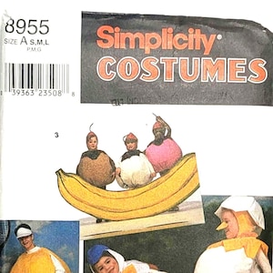 Pumpkin costume sewing pattern Simplicity 8955 Adult Kids Halloween Size Small Medium Large Uncut Factory Folded