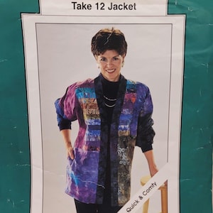 Take 12 Vintage Sewing Pattern Color Block Jacket Sizes 6 24 UNCUT FACTORY FOLDED