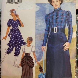 Butterick 3187 Victorian Edwardian Costume Dress Pattern No Instructions Size 8-10-12 Uncut Factory Folded