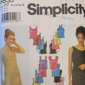 Plus Size Top Skirt Pants Pattern – Vintage Simplicity 9833, 90s Coordinates, Sizes 12-18 UNCUT