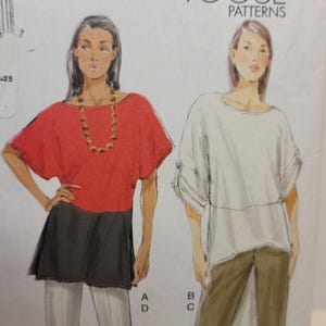 Vogue V8913 - Patron très facile de couture de pantalons tuniques XS S M