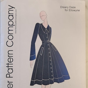 Patrón de ropa para muñeca Ellowynne de la colección Dready Daze de Fletcher Pattern Co., 2007, sin cortar, doblado de fábrica.