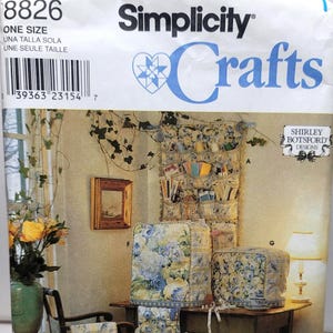 Simplicity Crafts 8826 Sewing Room Storage Set Wall Organizer Basket Serger Caddy One Size Uncut Factory Folded
