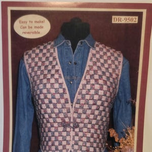 Dakota Rose DR-9502 sewing pattern – woven vest reversible quilted vest sizes S-XL UNCUT