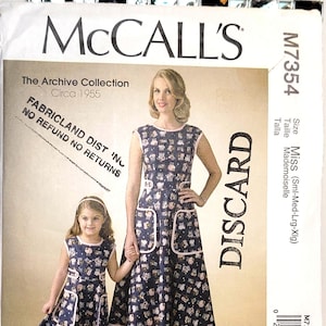 McCalls M7354 Circa 1955 Reproduction Wrap Dress Pattern Misses Size 8-22 Uncut Factory Folded