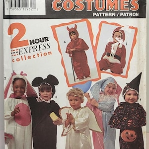 Witch devil santa costume sewing pattern Simplicity 7984 1990s vintage Toddler Halloween Size A 1-4 Uncut Factory Folded
