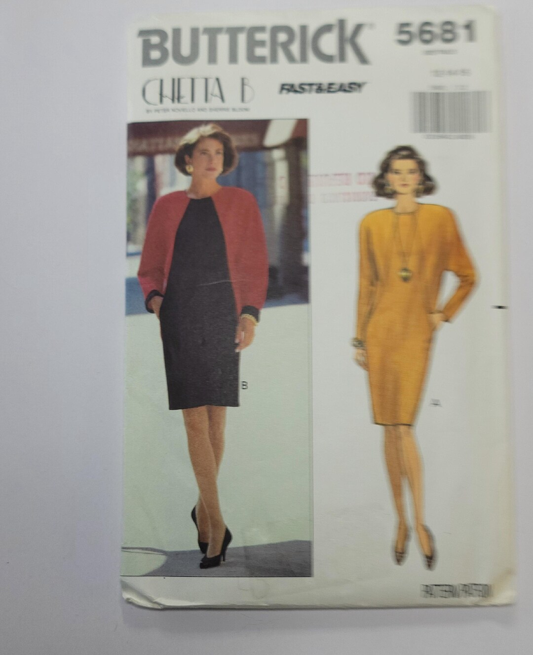 Butterick 5681 Sewing Pattern – Chetta B Sheath Dress 90s Sizes 12-16 ...