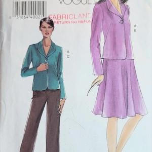 Vintage Vogue-naaipatroon: jas, rok en broek - maat 8-14