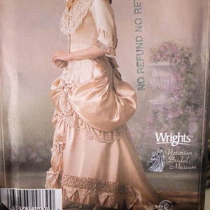 Victorian Bustle Dress Pattern Simplicity 4244 | Historical Costume Sewing Size 6–12 UNCUT | 19th Century Gown with Lace Trim