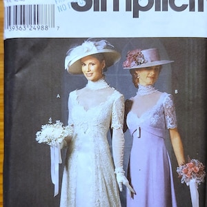 Simplicity 9716 vintage  sewing patterns.  Victorian wedding dress sewing  patterns .sizes RR 14-20 UNCUT