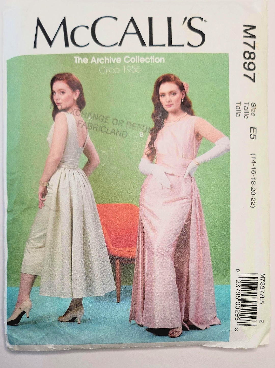 Mccalls M7897 1950s Dress Pattern – Archive Collection Vintage Repro ...