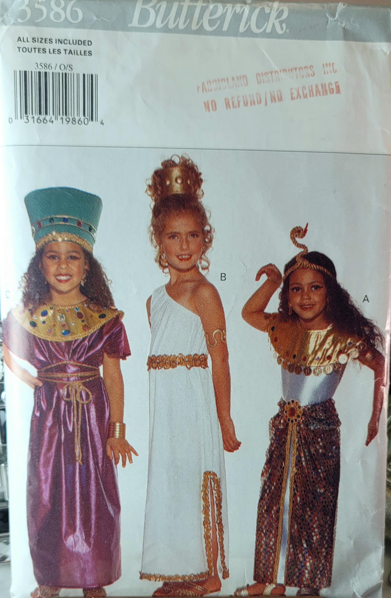 Amscan Ägyptischer Pharao Kostüm Für Mädchen – Schwarz, Inkl. Kleid & Umhang, Für Book Day Oder Fasching
