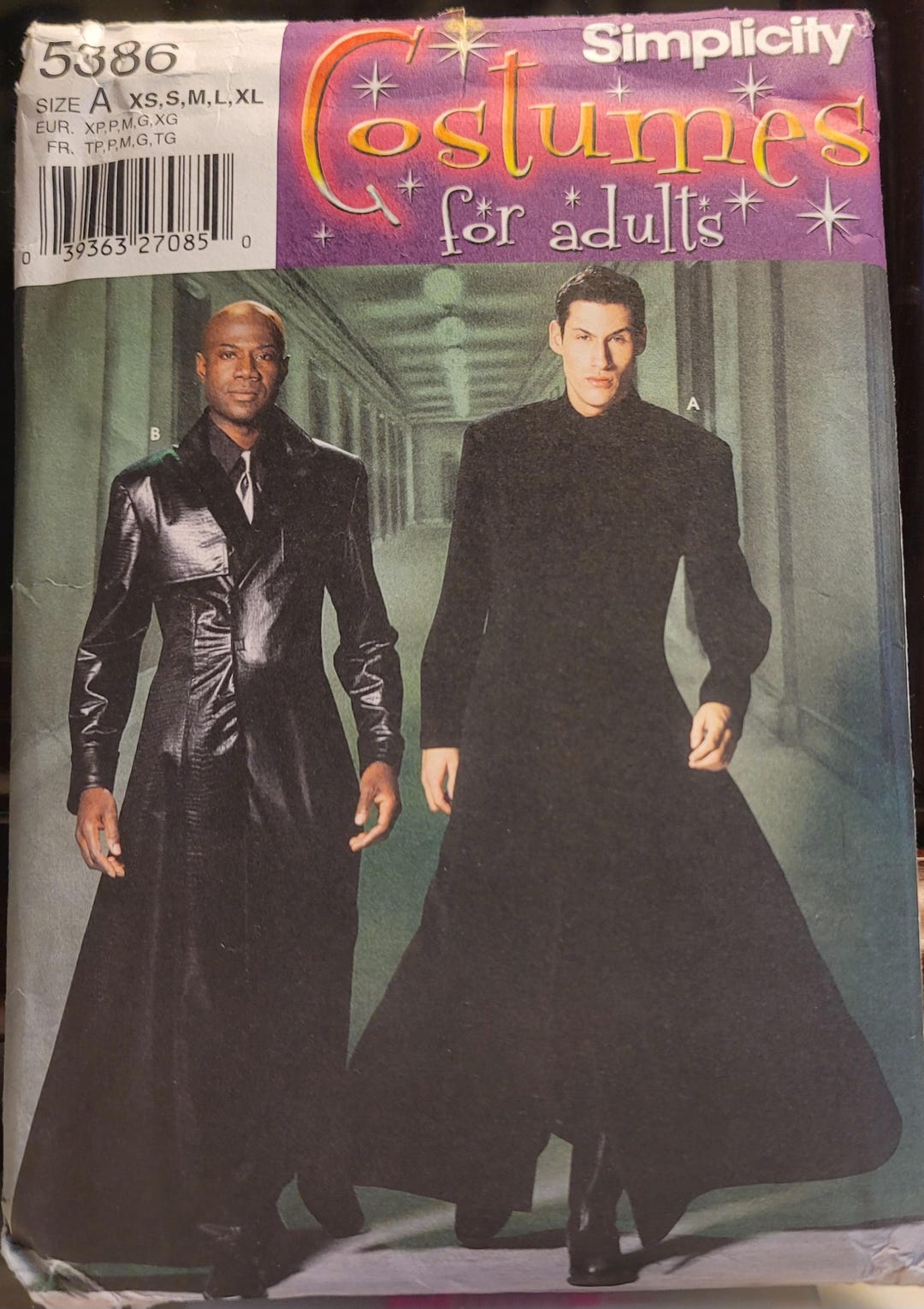 Matrix Cosplay Coat Sewing Pattern – Simplicity 5386 – Sci-fi Costume ...
