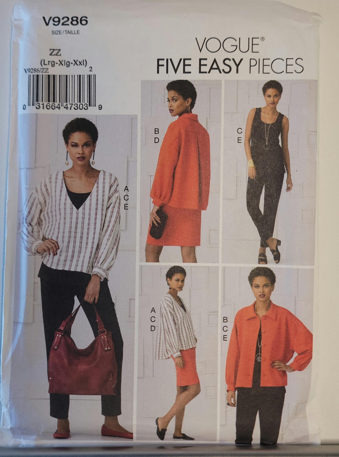 Vogue V9286 Sewing Pattern – Jacket Top Skirt Pants UNCUT 2010s - Etsy