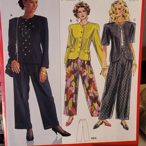 Rare Burda Sewing Pattern 5206 | Women’s Tailored Jacket & Pants | Vintage Size 16 EU40 Precut