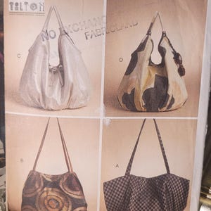 Vogue V8741 Marc Tilton Designer Bag Sewing Pattern | 4 Handbag Styles | One Size | Precut & Complete