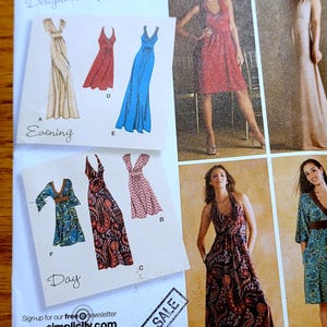 Simplicity 3503 sewing patterns.  Designer&#39;s inspiration .summer dress halter neck  ,V - neck pattern  UNCUT