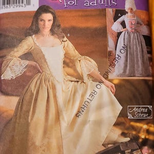 18th Century Court Dress Sewing Pattern | Simplicity 4092 Size 6-12 | Marie Antoinette Rococo Ball Gown UNCUT OOP