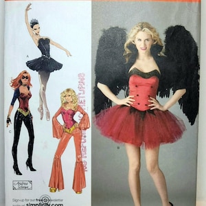 Simplicity 2067 Costume Sewing Pattern Angel Black Swan Corset Tutu Superhero Andrea Schewe Sizes 6 8 10 12 UNCUT FACTORY FOLDED