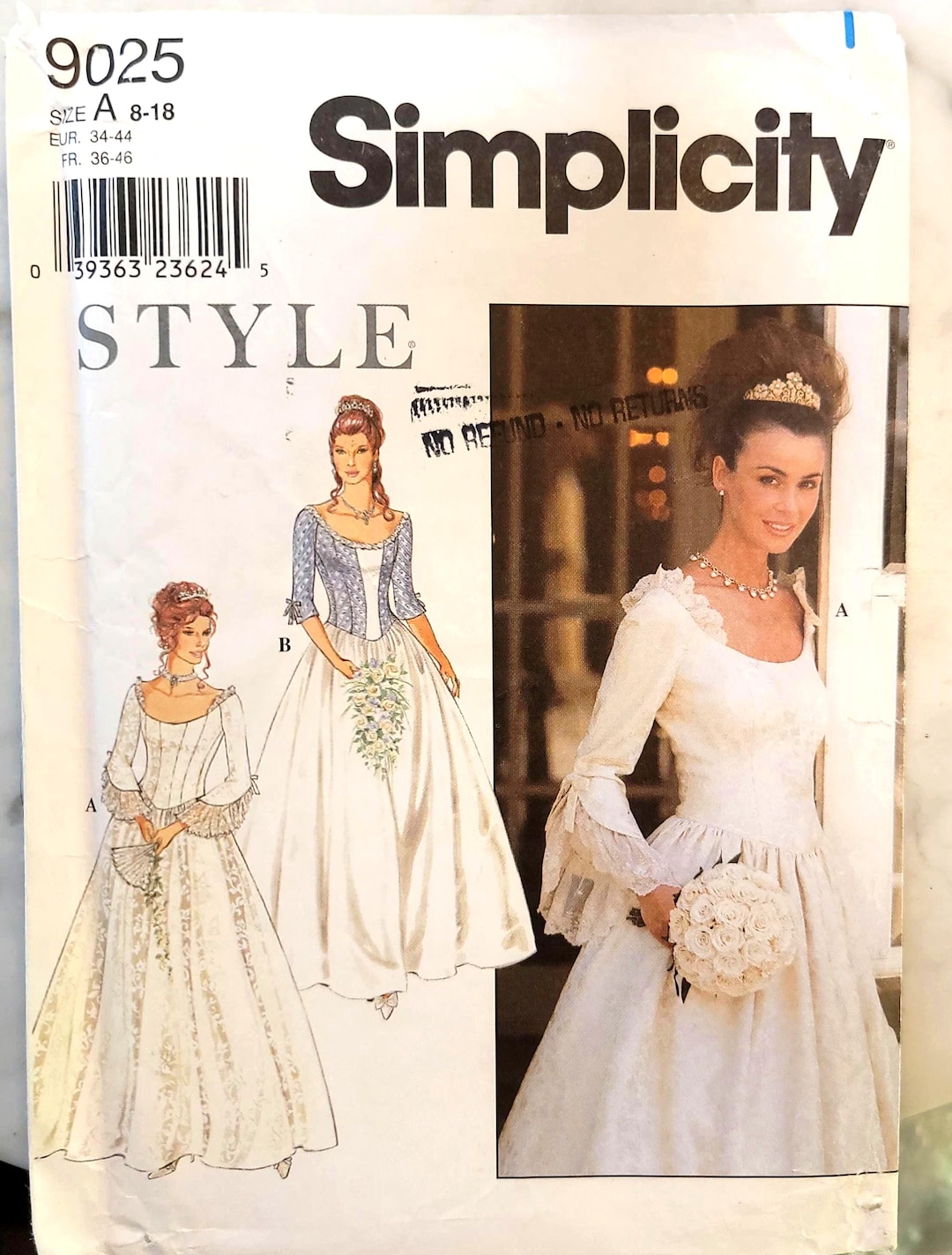 Simplicity 9025 Sewing Pattern – Bridal Gown Dress Size 8-18 UNCUT - Etsy