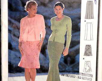 Burda 8973 Start Misses Fit and Flare Trumpet Skirt Two Lengths Size 8-20 Uncut Factory Folded