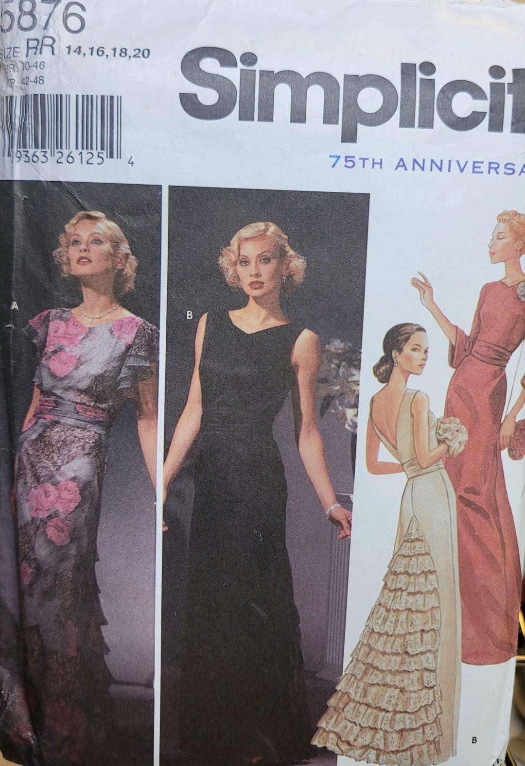 Vintage Simplicity 5876 Sewing Pattern – Opera Stage Evening Gown ...