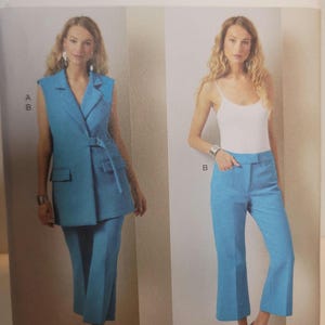 Vogue 2036 sewing pattern Misses vest pants set D-ring closure Size 16 18 20 22 24 UNCUT FACTORY FOLDED