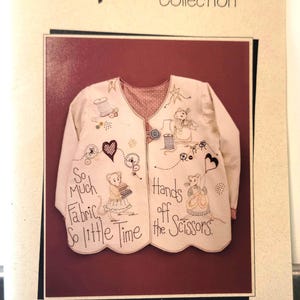 Freckles ST124 sewing pattern – stitchery jacket folk art UNCUT 1999