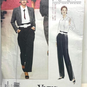 Vogue 1862 Yves Saint Laurent Paris sewing pattern Misses jacket blouse pants Size 12 14 16 UNCUT FACTORY FOLDED