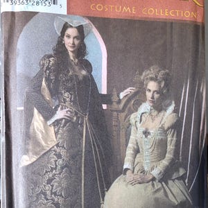 Tudor Gown Sewing Pattern Simplicity 3808 | Renaissance Queen Costume Size 6–14 UNCUT | Historical Dress with Undersleeve & Trim