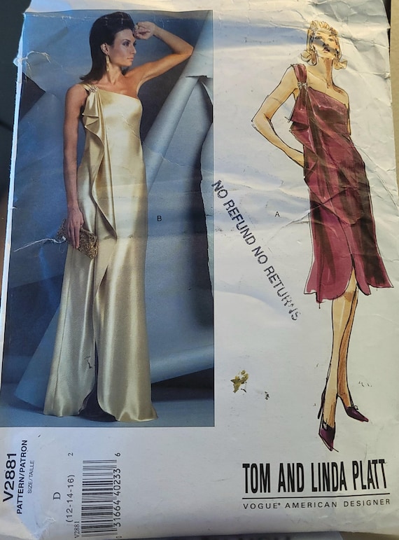 one shoulder dress pattern vogue Amazon.com: Vogue V1616A5 Women's One Shoulder Floor Length Dress Sewing  Pattern by Bellville Sassoon, Sizes 6-14 : Arts, Crafts & Sewing