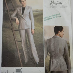 Vogue Paris Original 2760 Claude Montana Peplum Blazer Wide Leg Pants Size 14-16-18 Uncut Factory Folded