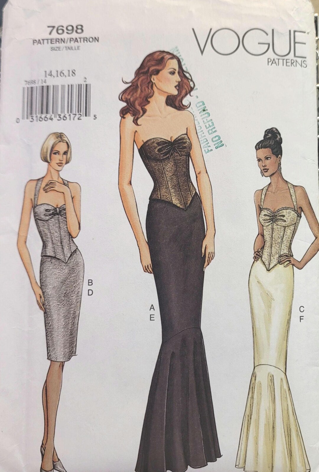 chinese dress ladies Vogue Pattern V1656 Misses Dress