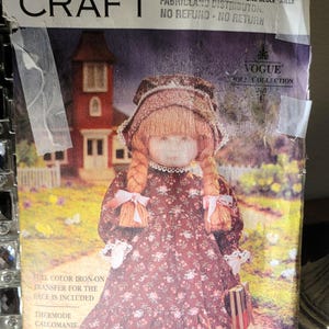 Vogue Craft 8336 Early American Doll & Outfit Pattern (18&quot; Doll with Dress, Bonnet, Bloomers, Boots) – UNCUT 1991
