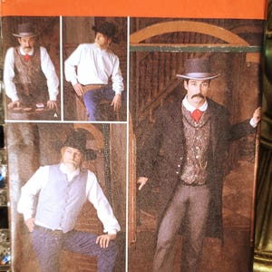 Men&#39;s Frock Coat Sewing Pattern: Wild West Victorian Costume, Size 38-44 (UNCUT Simplicity 2895)