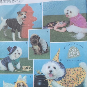 Simplicity 4472 Dog Costume Pattern | Pet Halloween Outfits  Coats Sewing Pattern Small & Medium | Mostly UNCUT