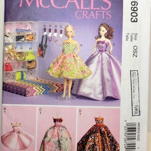McCalls Crafts M6903 Barbie Clothes Pattern Doll Wardrobe Accessories Storage Box UNCUT FACTORY FOLDED