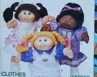 1984 Cabbage Patch Kids Clothes Pattern: Sports Outfits for 16" Dolls