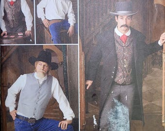 Vintage Chick Illicity 2895 Schnittmuster - Viktorianischer Gehrock, Weste und Hemd, 2000er Jahre, Größen 38-44 UNCUT