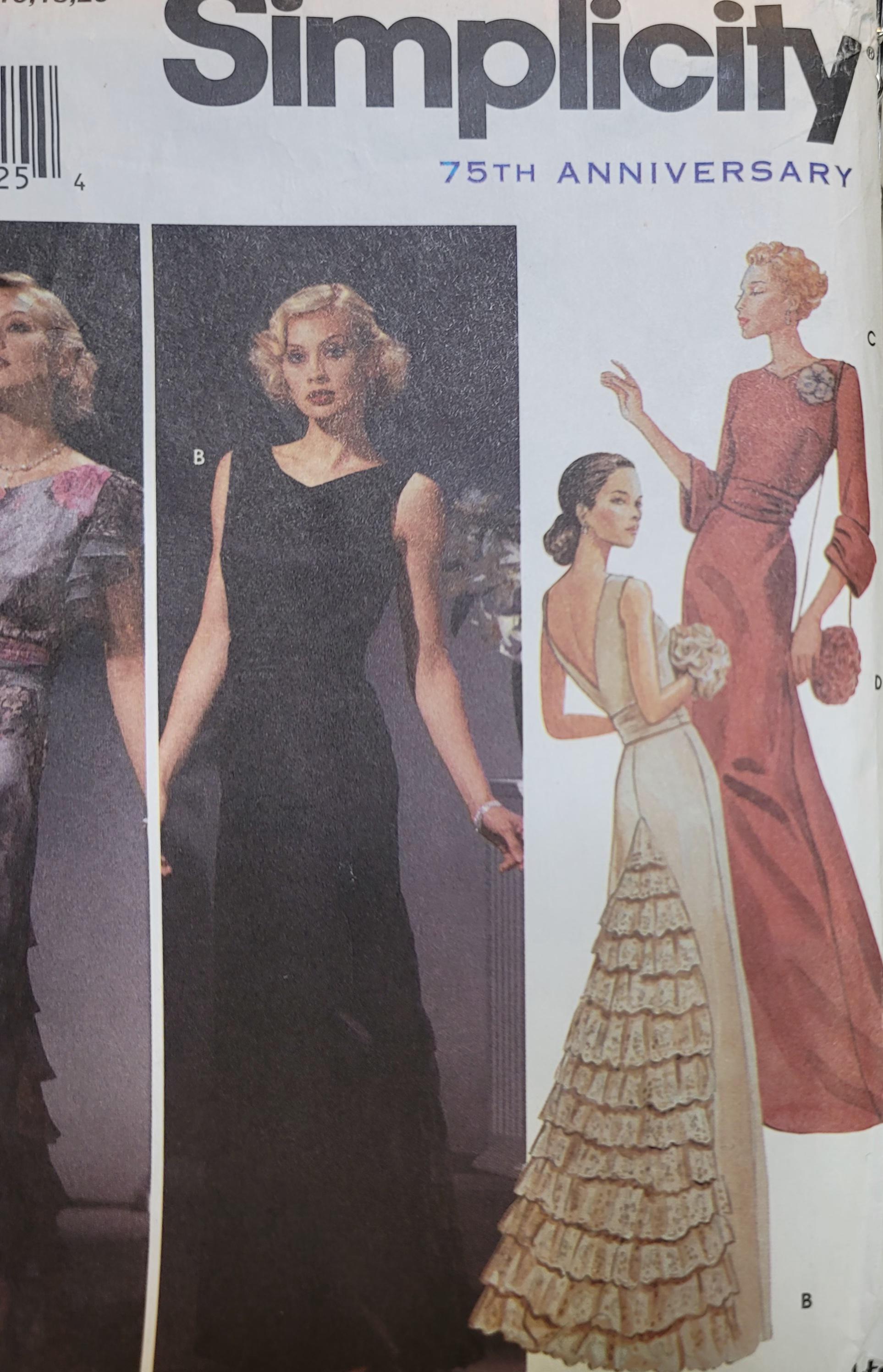 Vintage Simplicity 5876 Sewing Pattern – Opera Stage Evening Gown ...