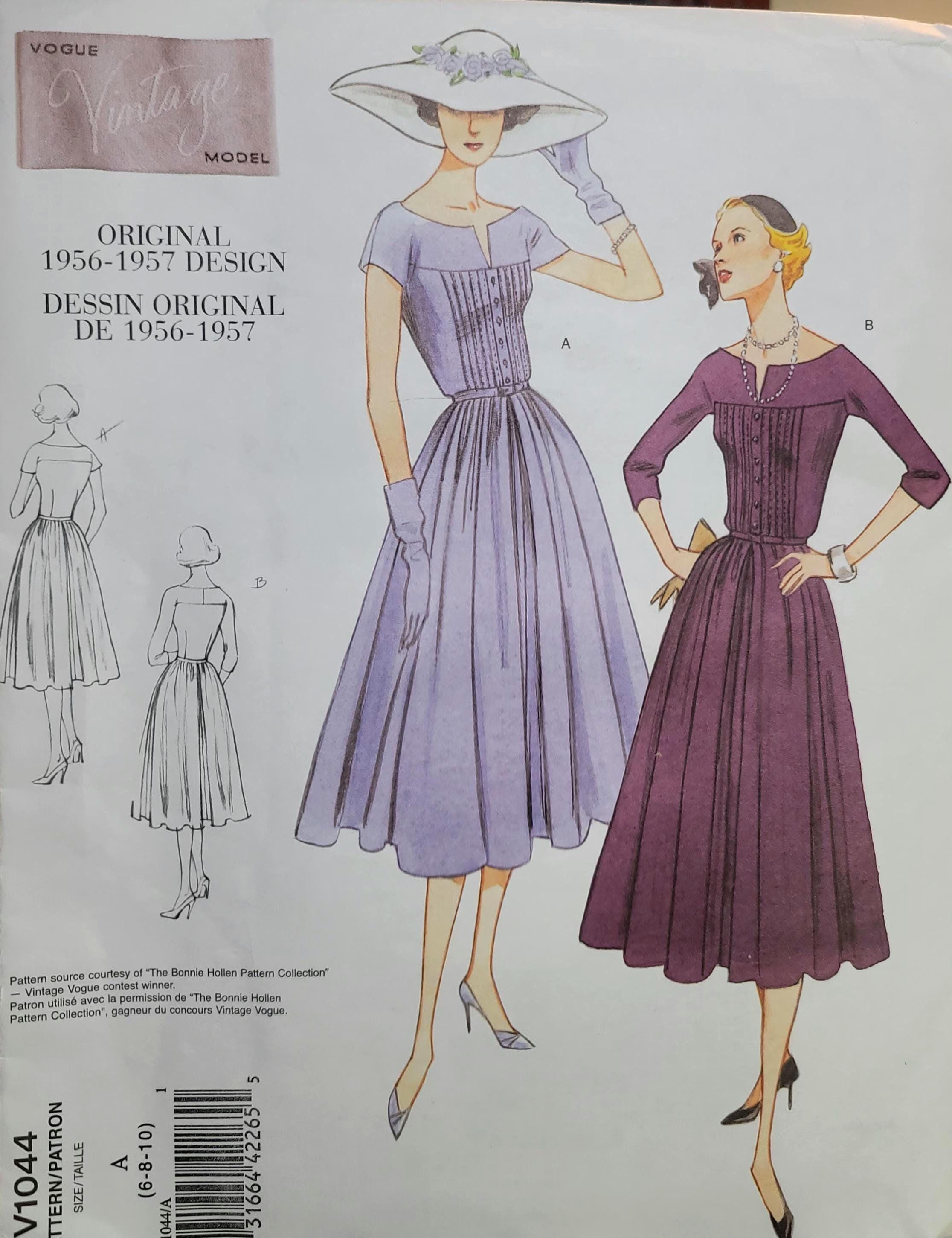 Patron De Couture Vogue Vintage 1957 - Robe De Soirée Motif B31, Pièces Non Découpées
