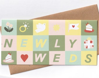 Newlyweds Wedding Card Congratulations Just Married