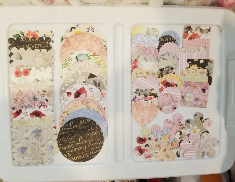 50 Card stock Scrapbook Paper Die Cuts Scrapbook Journals Etsy