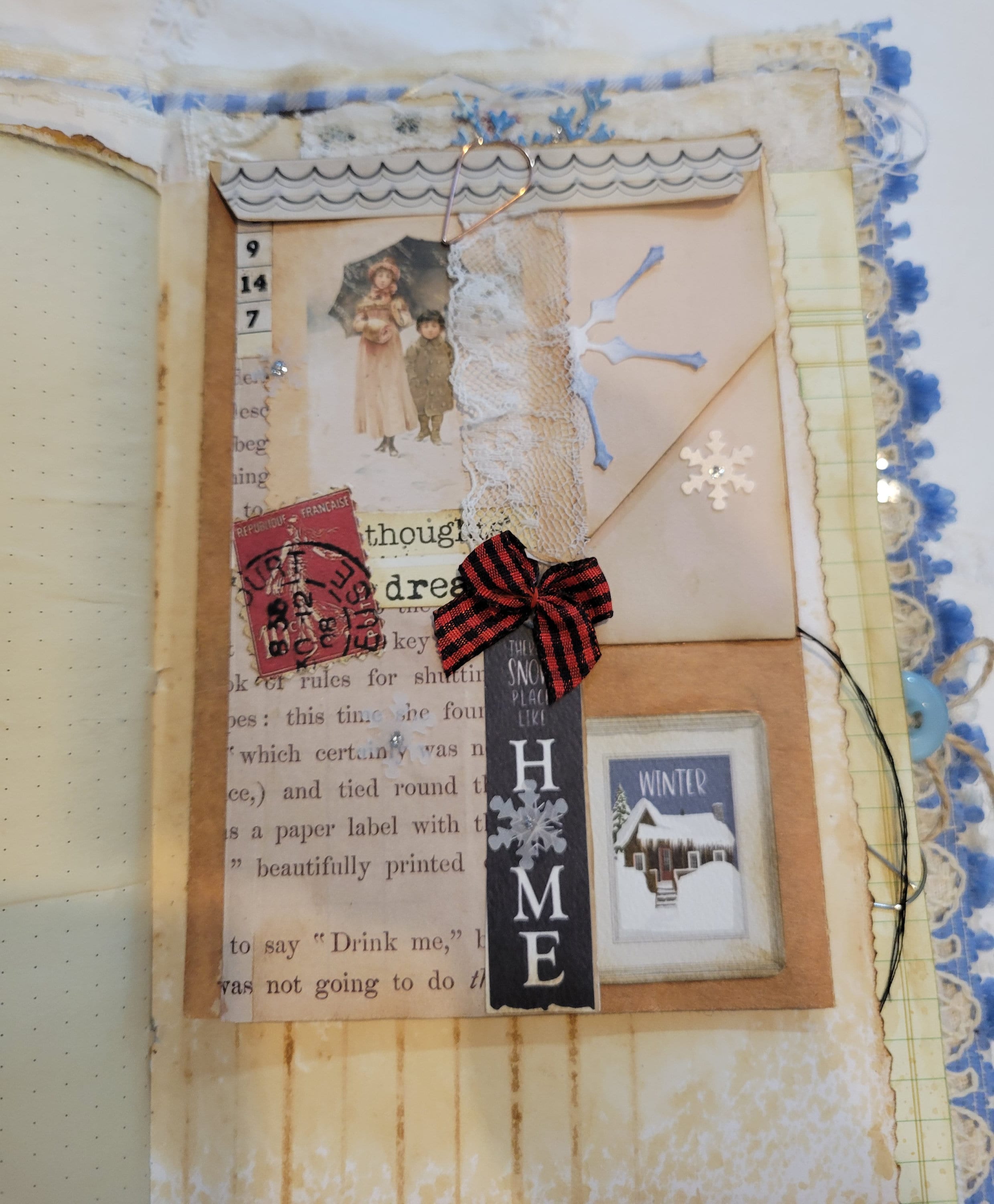 Winter Junk Journal Scrapbook Notebook Diary Gift Etsy